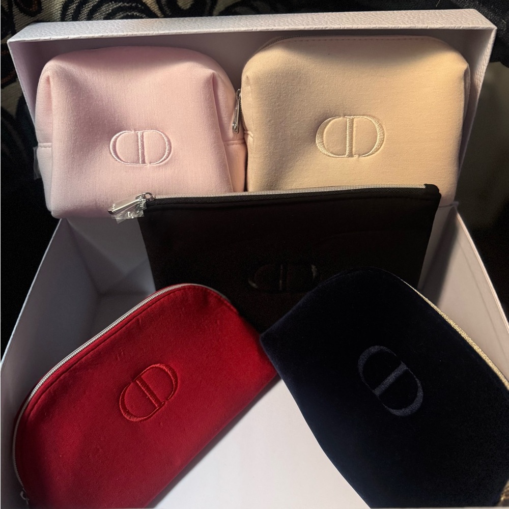 Dior GWP Pouch Set of 5 with Dior Box